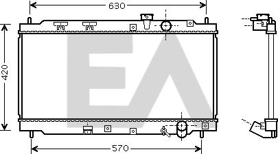 EACLIMA 31R26031 - Radiator, engine cooling car-mod.net