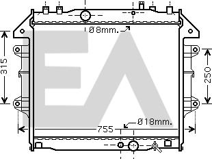 EACLIMA 31R71218 - Radiator, engine cooling car-mod.net