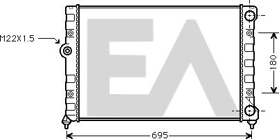 EACLIMA 31R77040 - Radiator, engine cooling car-mod.net