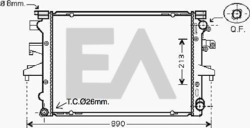 EACLIMA 31R77055 - Radiator, engine cooling car-mod.net