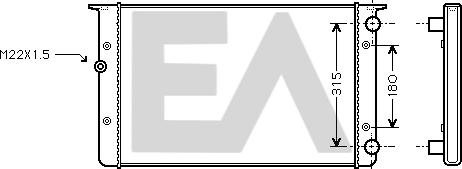 EACLIMA 31R77081 - Radiator, engine cooling car-mod.net