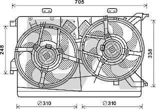 EACLIMA 33V25100 - Fan, radiator car-mod.net