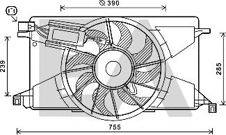 EACLIMA 33V22063 - Fan, radiator car-mod.net