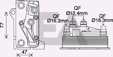 EACLIMA 37G50037 - Oil Cooler, engine oil car-mod.net