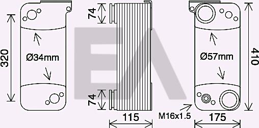 EACLIMA 37G63005 - Oil Cooler, engine oil car-mod.net