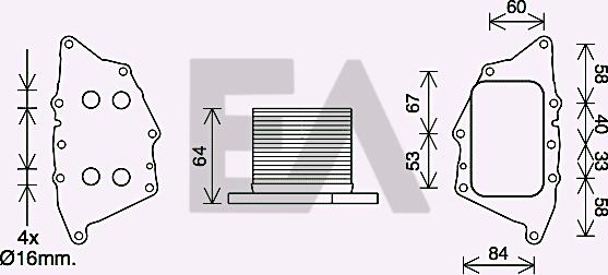 EACLIMA 37G07026 - Oil Cooler, engine oil car-mod.net