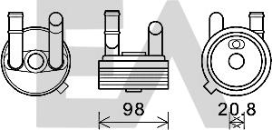 EACLIMA 37G77029 - Oil Cooler, engine oil car-mod.net