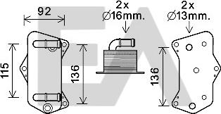 EACLIMA 37G77028 - Oil Cooler, engine oil car-mod.net