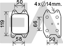 EACLIMA 37G77027 - Oil Cooler, engine oil car-mod.net