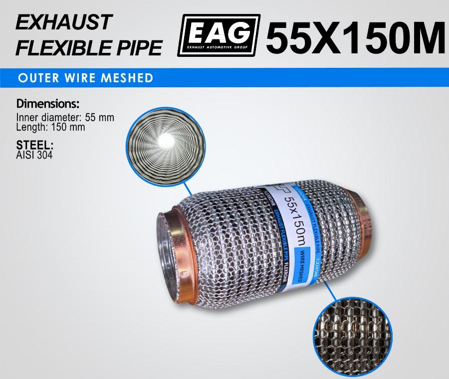 EAG 55X150M - Flex Hose, exhaust system car-mod.net