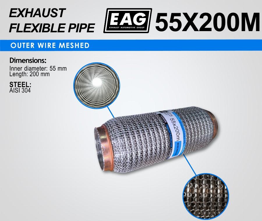 EAG 55X200M - Flex Hose, exhaust system car-mod.net