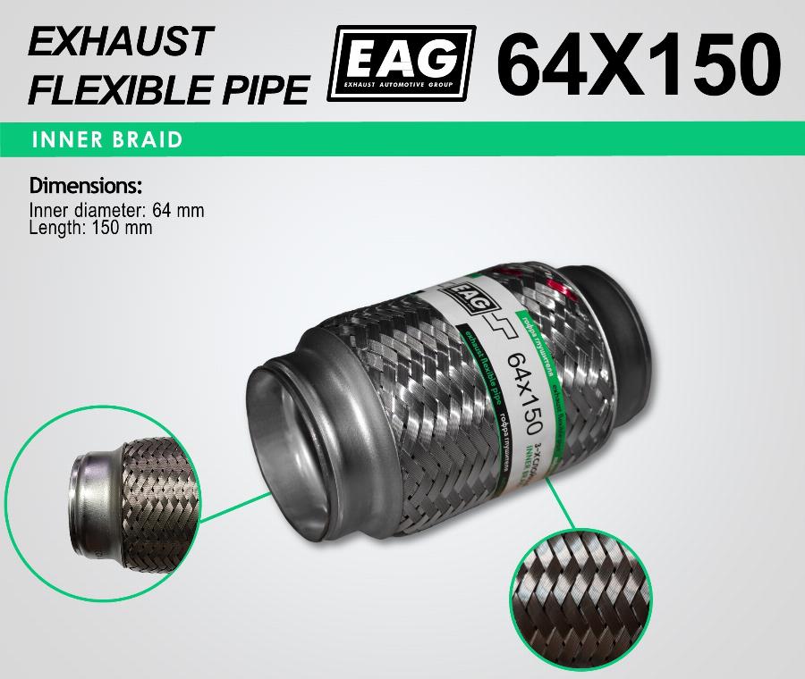 EAG 64X150 - Flex Hose, exhaust system car-mod.net