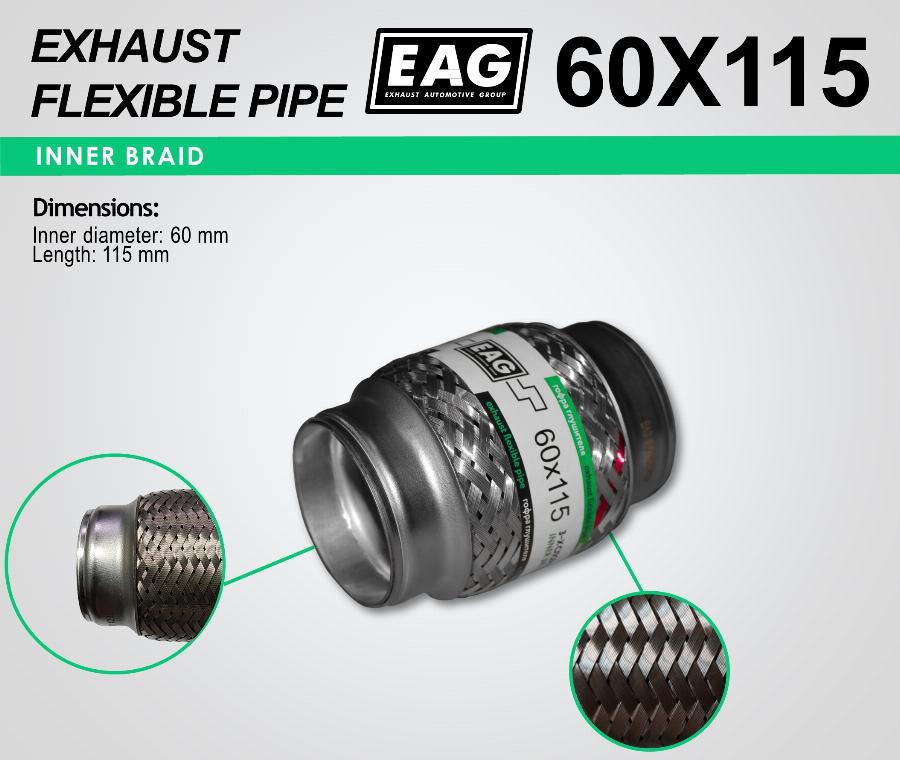 EAG 60X115 - Flex Hose, exhaust system car-mod.net
