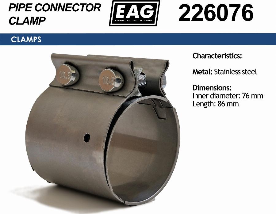 EAG 226076 - Pipe Connector, exhaust system car-mod.net