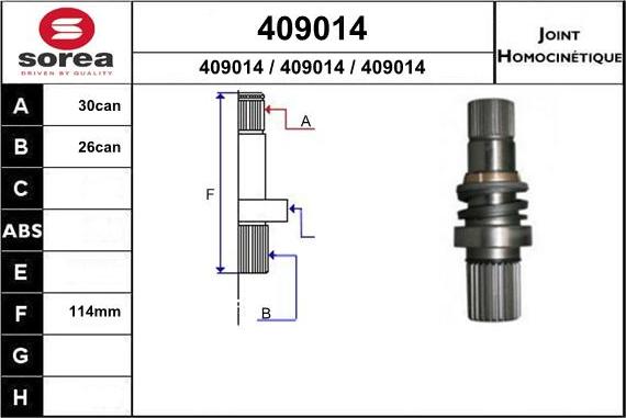 EAI 409014 - CV Joint Kit, drive shaft car-mod.net