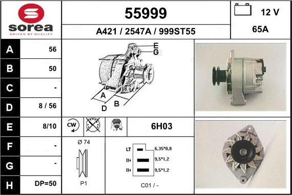 EAI 55999 - Alternator car-mod.net