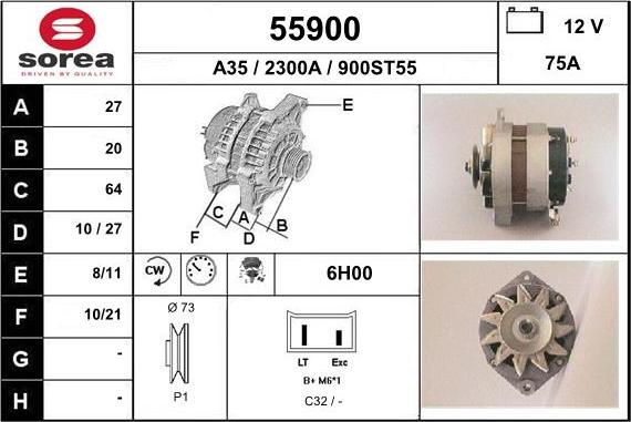 EAI 55900 - Alternator car-mod.net
