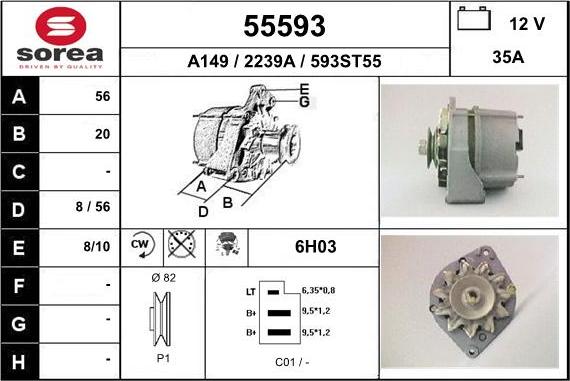 EAI 55593 - Alternator car-mod.net