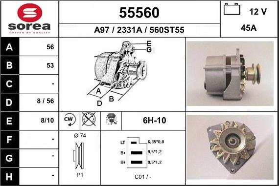EAI 55560 - Alternator car-mod.net