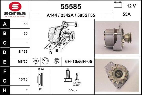 EAI 55585 - Alternator car-mod.net