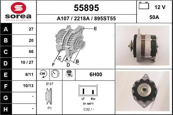 EAI 55895 - Alternator car-mod.net