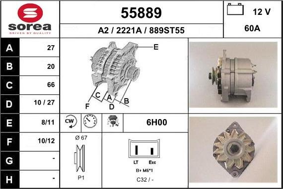 EAI 55889 - Alternator car-mod.net