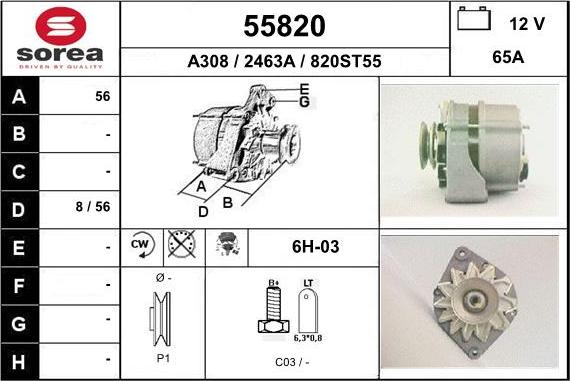 EAI 55820 - Alternator car-mod.net