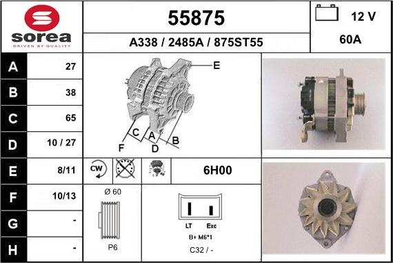 EAI 55875 - Alternator car-mod.net