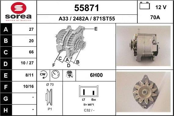 EAI 55871 - Alternator car-mod.net