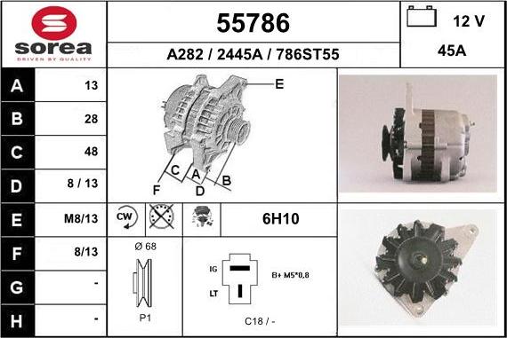 EAI 55786 - Alternator car-mod.net