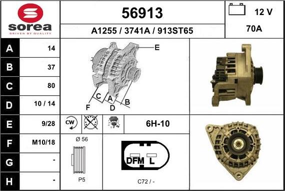 EAI 56913 - Alternator car-mod.net
