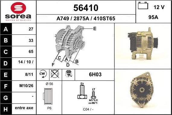 EAI 56410 - Alternator car-mod.net