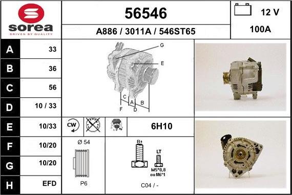 EAI 56546 - Alternator car-mod.net