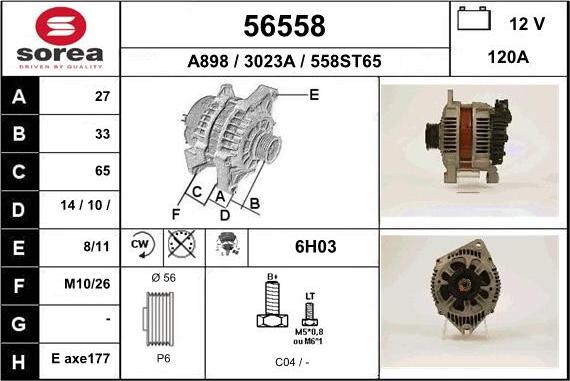 EAI 56558 - Alternator car-mod.net