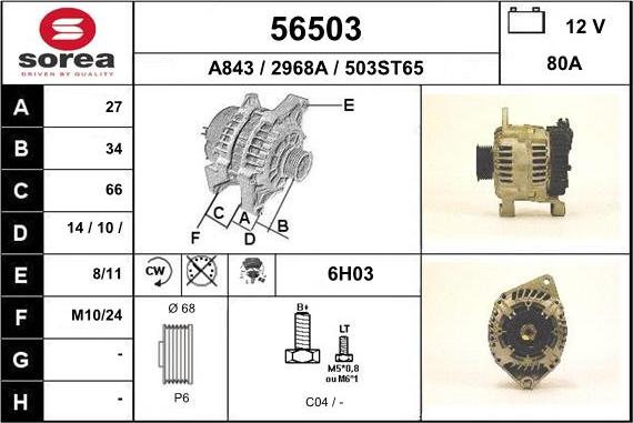 EAI 56503 - Alternator car-mod.net
