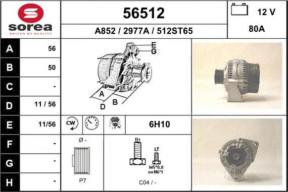 EAI 56512 - Alternator car-mod.net