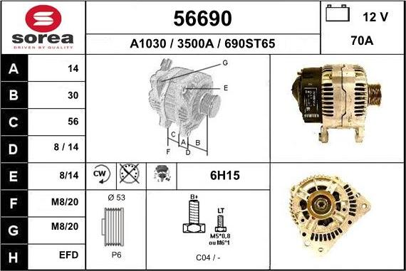 EAI 56690 - Alternator car-mod.net