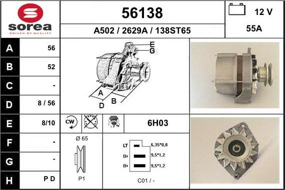 EAI 56138 - Alternator car-mod.net