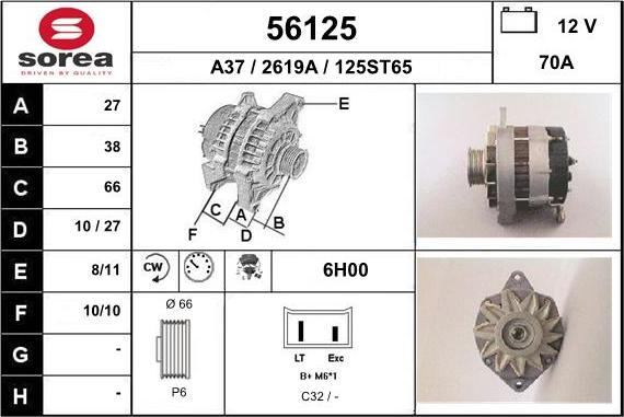 EAI 56125 - Alternator car-mod.net