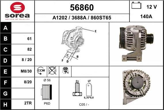 EAI 56860 - Alternator car-mod.net