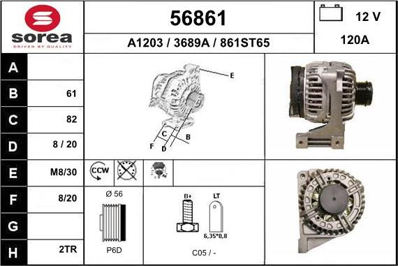 EAI 56861 - Alternator car-mod.net