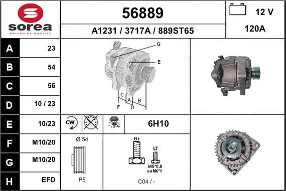 EAI 56889 - Alternator car-mod.net