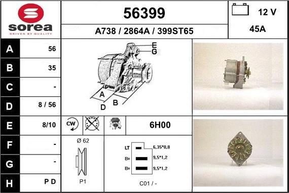 EAI 56399 - Alternator car-mod.net