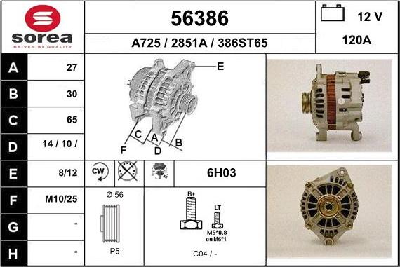 EAI 56386 - Alternator car-mod.net