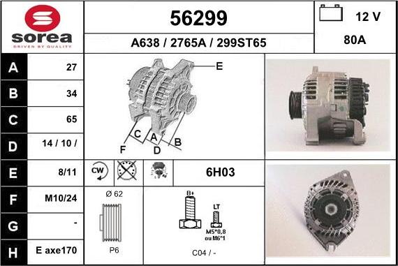EAI 56299 - Alternator car-mod.net