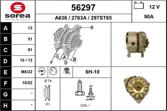 EAI 56297 - Alternator car-mod.net