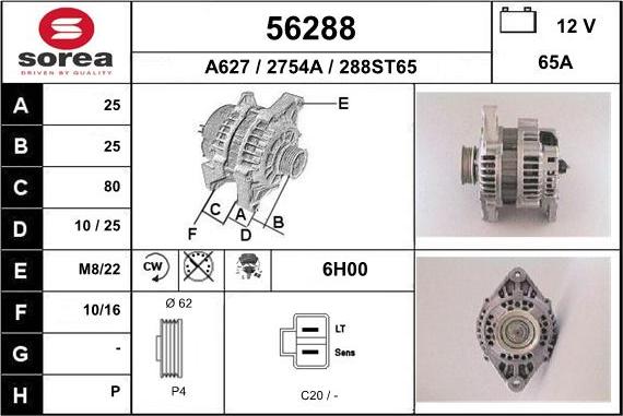 EAI 56288 - Alternator car-mod.net