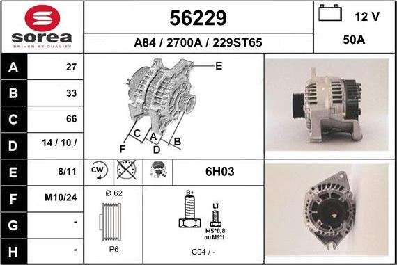 EAI 56229 - Alternator car-mod.net