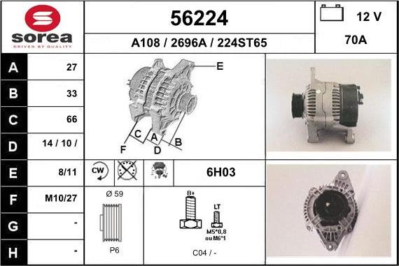 EAI 56224 - Alternator car-mod.net