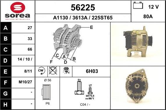 EAI 56225 - Alternator car-mod.net